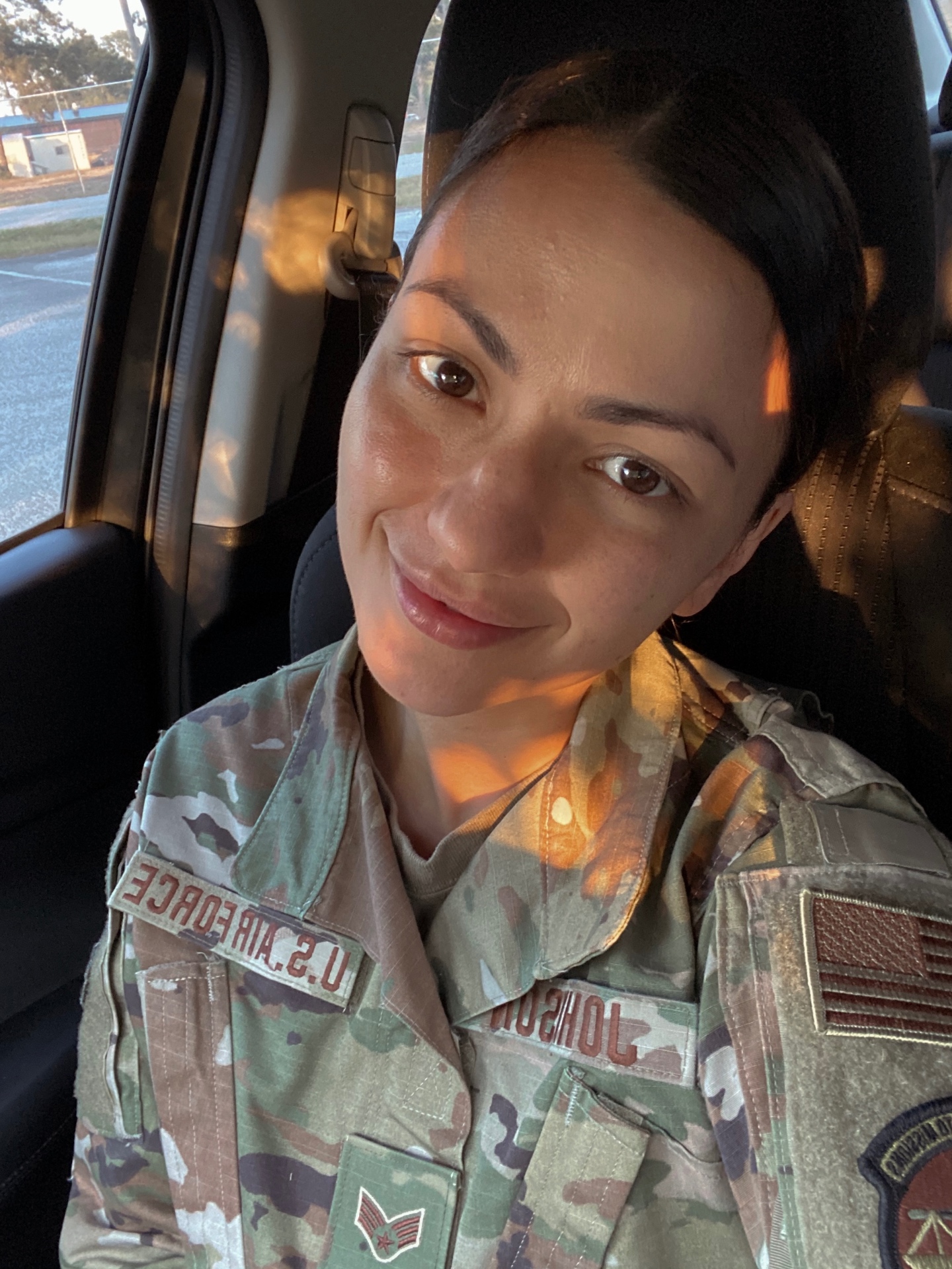 Sarah Johnson in U.S. Air Force uniform
