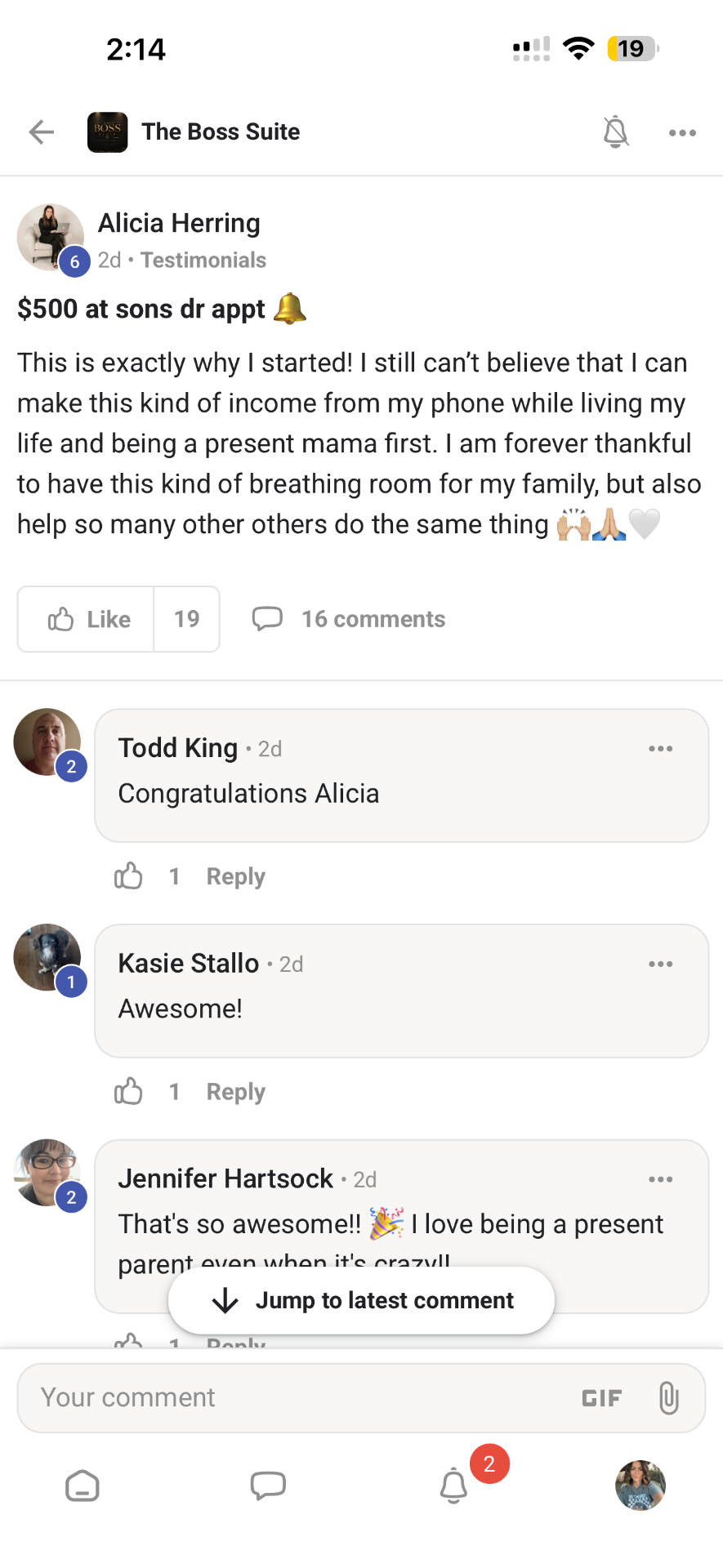 Alicia Herring community post: $500 made at son's doctor appointment